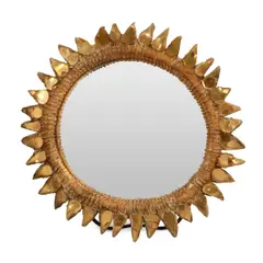 Line Vautrin, 'Chardon' Mirror, Talosel, mirrored glass, incised 'LINE VAUTRIN' and numbered 'X' on the reverse