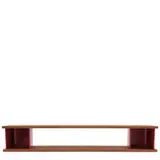 Charlotte Perriand, Bookshelf, for Steph Simon Paris, chipboard with mahogany veneer, red lacquered metal