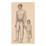 Juan O'Gormann, Study for 'Retablo de la Revolucion' Mural at Chapultepec Castle (Man and Girl)