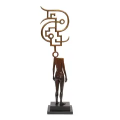 John E. Buck, Story City, patinated bronze, incised 'John E