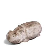 McCarty Pottery, Hippopotamus, glazed earthenware, incised 'McCarty's / Merigold / Miss' on the underside, signed again on the side