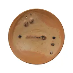 Charger by Peter Voulkos, stoneware with porcelain push-throughs, painted 'Voulkos 73' on underside, sold Jul 2025