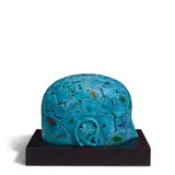 Verne Funk, Bugged, glazed ceramic, laminated wood, incised 'Funk'