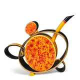 Porntip Sangvanich, Teapot, glazed and gilt-decorated porcelain, signed in gold 'Porntip Sangvanich 2002' on underside of teapot and lid