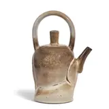 Chris Gustin, Untitled (Teapot), for Garth Clark Editions, glazed stoneware, incised 'Gustin 1984 3/6' and stamped 'Garth Clark Editions' on underside