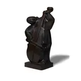 Ferdinand Parpan, Double Bass Player, patinated bronze
