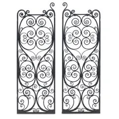 Edgar Brandt, Pair of Gates, painted wrought iron, one stamped 'E
