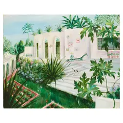 Gilbert Adrian, House in Brazil, oil on canvas, apparently unsigned