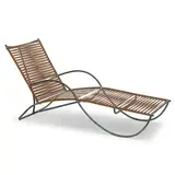 Walter Lamb, Chaise Lounge, bronze tubing, vinyl