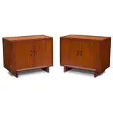 Frank Lloyd Wright, Pair of Taliesen Side Tables, for Heritage Henredon, mahogany