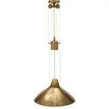 Paavo Tynell, Counterbalance Ceiling Light, for Taito Oy, brass, steel wire