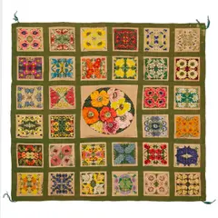 Eszter Haraszty, Flower-Bed Quilt with Poppy Circle