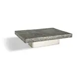 American Contemporary, Brutalist Coffee Table, chrome-plated steel, aluminum, engraved artist's signature and '5/8'