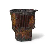 June Schwarcz, Vessel Form (#755), electroplated copper foil and enamel, etched 'Schwarcz 755' with similarly inscribed sticker