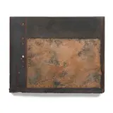 June Schwarcz, Wall Plaque (#841), electroplated copper foil and enamel, etched '841 Schwarcz'