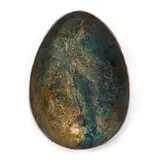 June Schwarcz, Nut (#598), electroplated copper foil and enamel, etched 'Schwarcz 598' with partial sticker