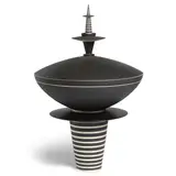 Roseline Delisle, Série Noire 2, glazed porcelain, incised 'Roseline Delisle SÉRIE NOIRE 2, 97'