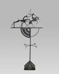 Polo Players Weathervane by James Spalding Bodrero, for Orro Studios, wrought iron, stamped 'Orro', sold Jun 2025