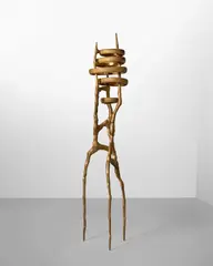 Charles Trevelyan, 'On the Level Gold' Floor Lamp, patinated bronze