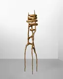 Charles Trevelyan, 'On the Level Gold' Floor Lamp, patinated bronze