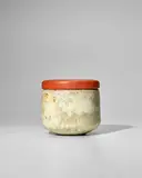 Lucie Rie, Rare and Early Jar and Cover, stoneware, terracotta, impressed with artist's monogram