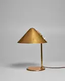 Rare Special Order Commission Table Lamp by Paavo Tynell, for Taito Oy, brass, sold Jun 2025