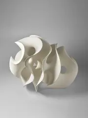 Eva Hild, 'Extension Loop 1079', hand-built stoneware clay, silicate paint, stamp-signed '1079 EVA HILD 07'