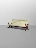 Fredrik Schriever-Abeln, Rare 'Condor' Sofa, for Orebro Glas, stained ash, leather