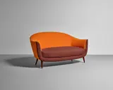 Federico Munari, Settee, walnut, wool