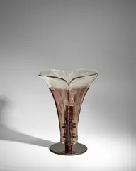 Table Lamp by Carlo Nason, for Mazzega, cast glass, chrome-plated steel, offered Jun 2025