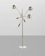American Modern, Floor Lamp, chromed-plated steel and marble