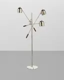 American Modern, Floor Lamp, chromed-plated steel and marble
