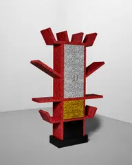 Ettore Sottsass, 'Casablanca' Cabinet, for Memphis Milano, laminate over wood, with aluminum manufacturer's label 'MEMPHIS MILANO E