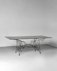 Tom Dixon, Limited Edition 'Pylon' Dining Table, powder-coated steel, glass
