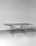 Tom Dixon, Limited Edition 'Pylon' Dining Table, powder-coated steel, glass