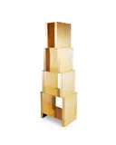 Tom Dixon, Unique Prototype 'MASS' Bookshelf, brass, edition 1 of 1, stamped 'TOM DIXON LONDON 02'