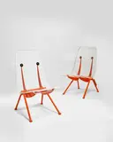 Virgil Abloh, Pair of 'Antony' Chairs, for Vitra, painted steel, acrylic