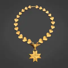 Collier Croix du Saint-Esprit by Line Vautrin, Bronze doré, sold Oct 2025