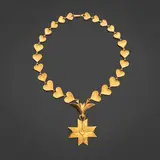 Line Vautrin, Collier Croix du Saint-Esprit, Bronze doré