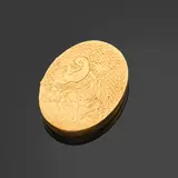 Line Vautrin, Poudrier Sirène, Bronze doré, miroir et tissu