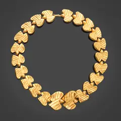 Collier by Line Vautrin, Bronze doré, sold Oct 2025