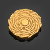 Line Vautrin, Poudrier, Bronze doré, miroir et tissu