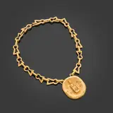 Line Vautrin, Collier Saint Foi, Bronze doré