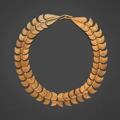 Line Vautrin, Collier Vertèbres, Bronze doré