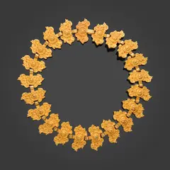 Line Vautrin, Collier, Bronze doré