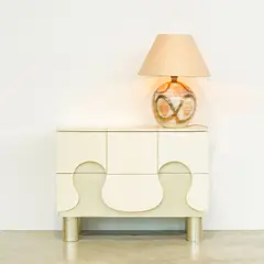 Jean Besnard, Importante lampe, An important signed and numbered lamp in glazed ceramic and crackled gold highlights by Jean Besnard circa 1930