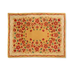 Paule Leleu, Tapis rectangulaire, A signed rectangular rug in hand-knotted wool pile by Paule Leleu circa 1942-1946
