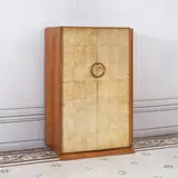 Jean Pascaud, Cabinet, Sipo, parchemin et bronze patiné