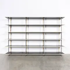Gerrit Rietveld, Rare bibliothèque R 12, A rare 'R 12' bookcase in lacquered wood, tubular steel and lacquered steel by Gerrit Thomas Rietveld for Metz & Co circa 1930