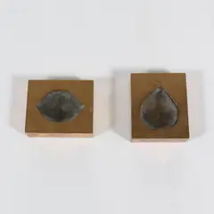 Roy Adzak, Ensemble de deux cendriers Citron et Poire, Fonte d'aluminium